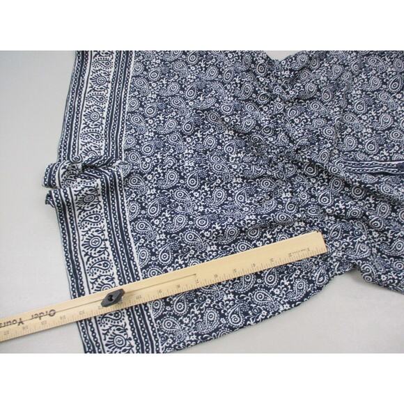Ann Taylor LOFT Romper Womens 00P Blue Paisley Shorts Roll Tab Top XSP XS Petite - Picture 14 of 16
